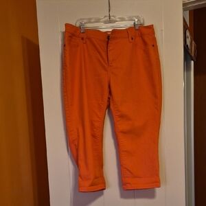 St. John's Bay Orange Capri Cropped Pants